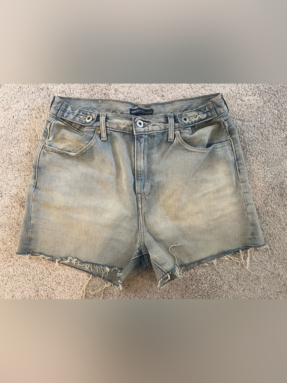 Levi's light blue denim shorts